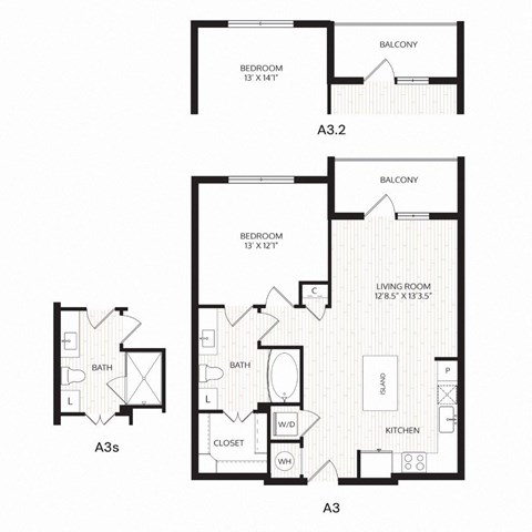 Aura Avant Apartments in Lewisville, Texas A3.2 Floor Plan